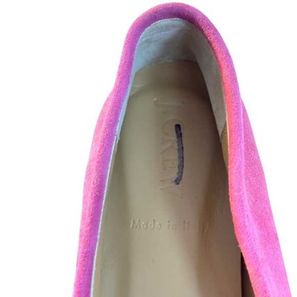 J. Crew Women’s 6.5 Pink Suede Manhattan Loafers Flats Shoes Blue Velvet Italy - Picture 9 of 12